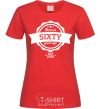 Women's T-shirt Born in sixty years ago red фото