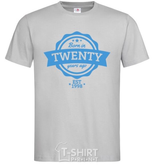 Men's T-Shirt Born in twenty years ago grey фото