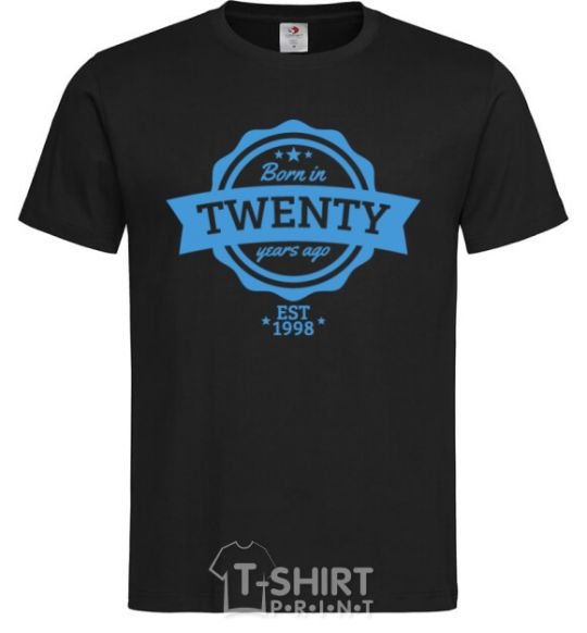 Men's T-Shirt Born in twenty years ago black фото