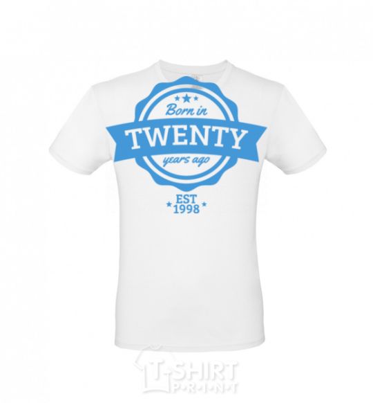 Men's T-Shirt Born in twenty years ago White фото