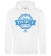 Men`s hoodie Born in twenty years ago White фото