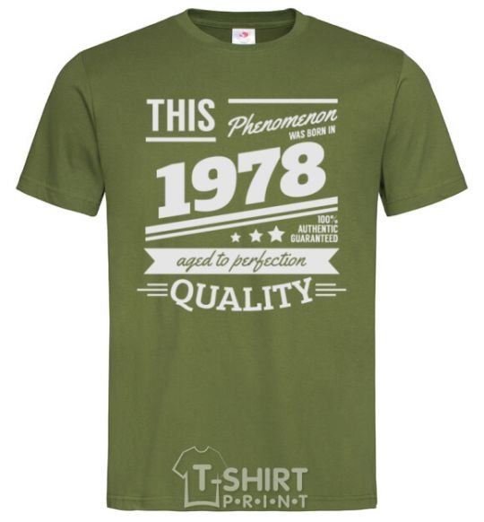 Men's T-Shirt This Phenomenon was born in 1978 millennial-khaki фото