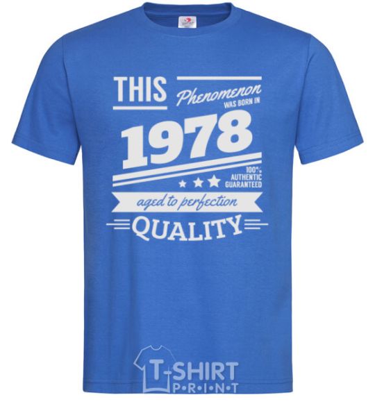 Men's T-Shirt This Phenomenon was born in 1978 royal-blue фото