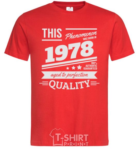 Men's T-Shirt This Phenomenon was born in 1978 red фото
