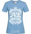 Women's T-shirt April 1978 awesome sky-blue фото