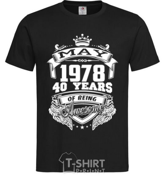 Men's T-Shirt May 1978 awesome black фото