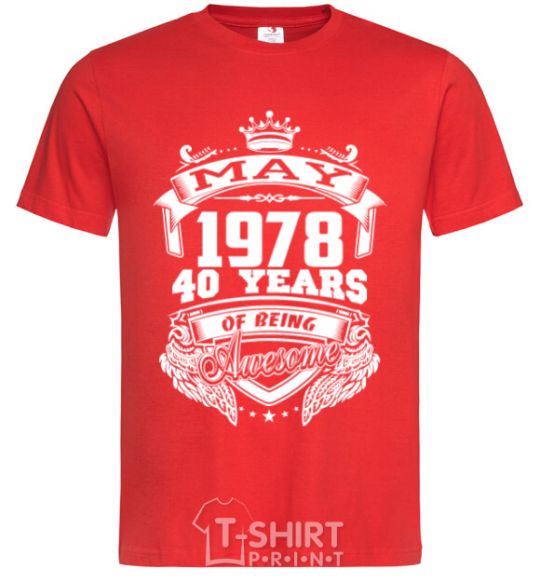 Men's T-Shirt May 1978 awesome red фото