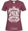 Women's T-shirt July 1978 awesome burgundy фото