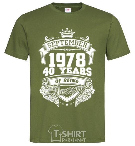 Men's T-Shirt September 1978 awesome millennial-khaki фото