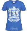 Women's T-shirt October 1978 awesome royal-blue фото