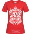 Women's T-shirt October 1978 awesome red фото