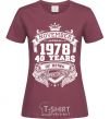 Women's T-shirt November 1978 awesome burgundy фото