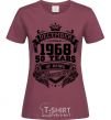 Women's T-shirt December 1968 awesome burgundy фото