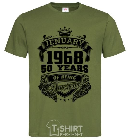 Men's T-Shirt Jenuary 1968 awesome millennial-khaki фото