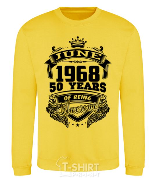 Sweatshirt June 1968 awesome yellow фото