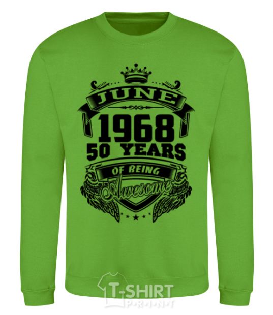 Sweatshirt June 1968 awesome orchid-green фото