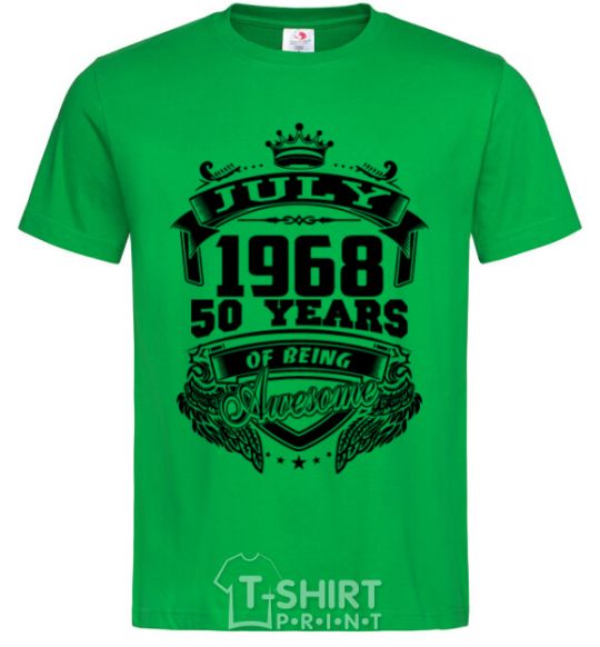Men's T-Shirt July 1968 awesome kelly-green фото