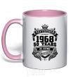 Mug with a colored handle September 1968 awesome light-pink фото