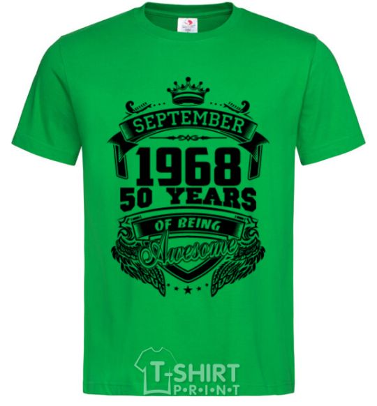 Men's T-Shirt September 1968 awesome kelly-green фото