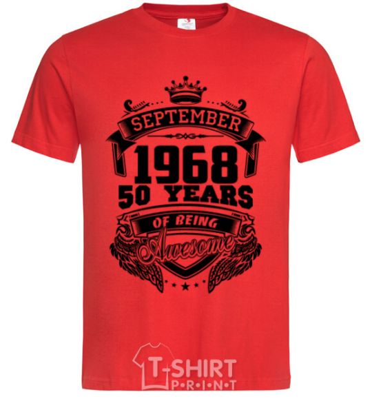 Men's T-Shirt September 1968 awesome red фото