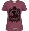 Women's T-shirt September 1968 awesome burgundy фото