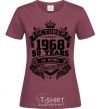 Women's T-shirt October 1968 awesome burgundy фото