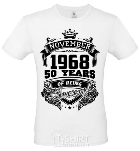 Men's T-Shirt November 1968 awesome White фото