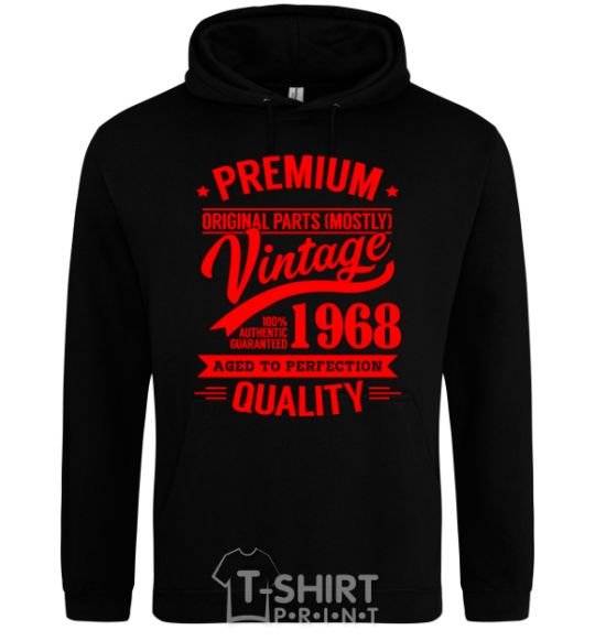Men`s hoodie Premium vintage 1968 black фото