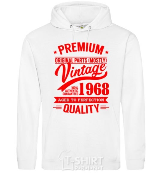 Men`s hoodie Premium vintage 1968 White фото