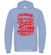 Men`s hoodie Premium vintage 1968 sky-blue фото