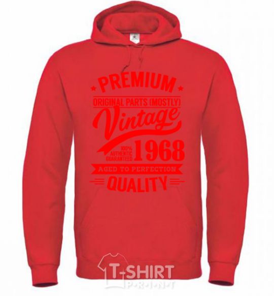 Men`s hoodie Premium vintage 1968 bright-red фото