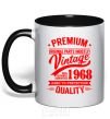 Mug with a colored handle Premium vintage 1968 black фото