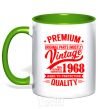 Mug with a colored handle Premium vintage 1968 kelly-green фото