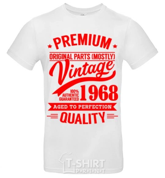 Men's T-Shirt Premium vintage 1968 White фото