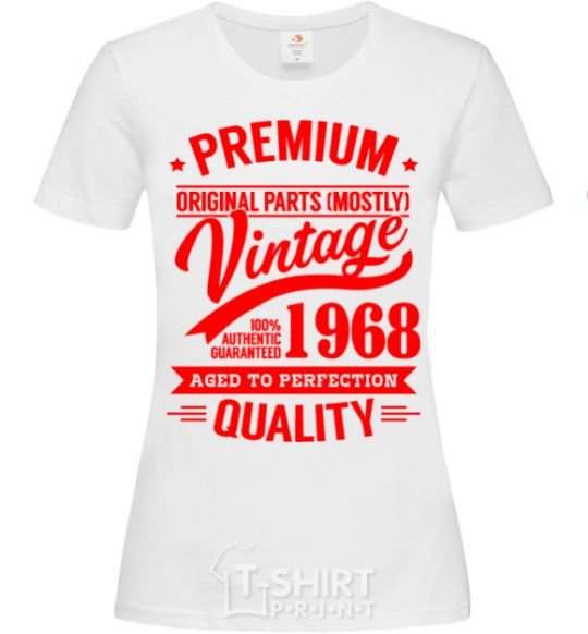 Women's T-shirt Premium vintage 1968 White фото