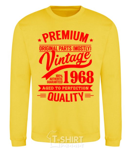 Sweatshirt Premium vintage 1968 yellow фото