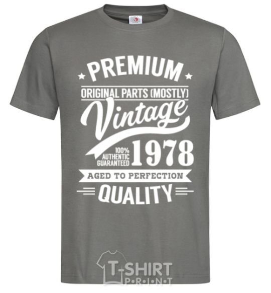 Мужская футболка Premium vintage 1978 Графит фото