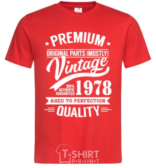 Мужская футболка Premium vintage 1978 Красный фото
