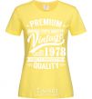 Женская футболка Premium vintage 1978 Лимонный фото
