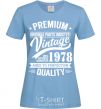 Женская футболка Premium vintage 1978 Голубой фото