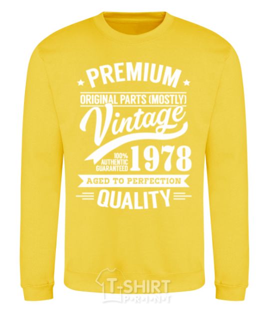 Свитшот Premium vintage 1978 Солнечно желтый фото