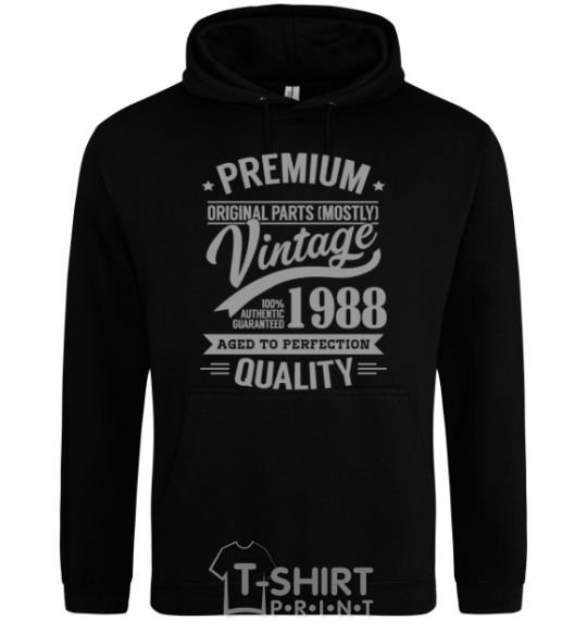 Men`s hoodie Premium vintage 1988 black фото