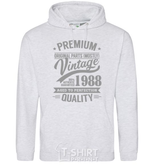 Men`s hoodie Premium vintage 1988 sport-grey фото