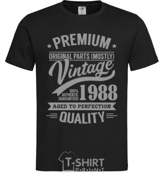 Мужская футболка Premium vintage 1988 Черный фото