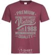 Men's T-Shirt Premium vintage 1988 burgundy фото