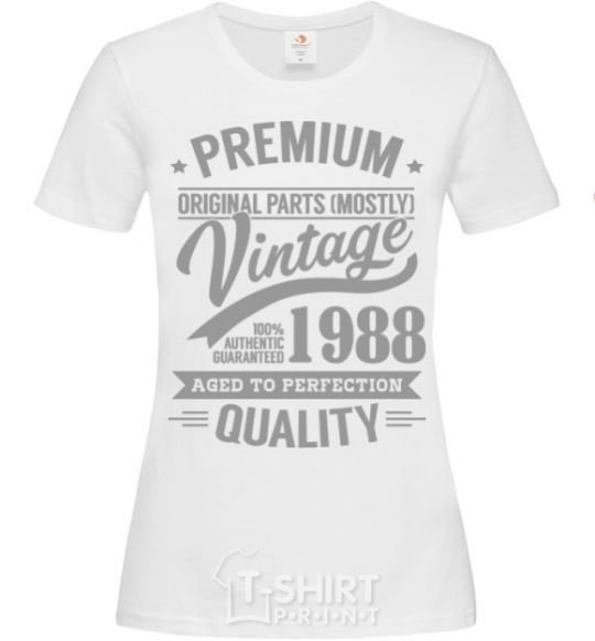 Женская футболка Premium vintage 1988 Белый фото