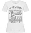 Женская футболка Premium vintage 1988 Белый фото