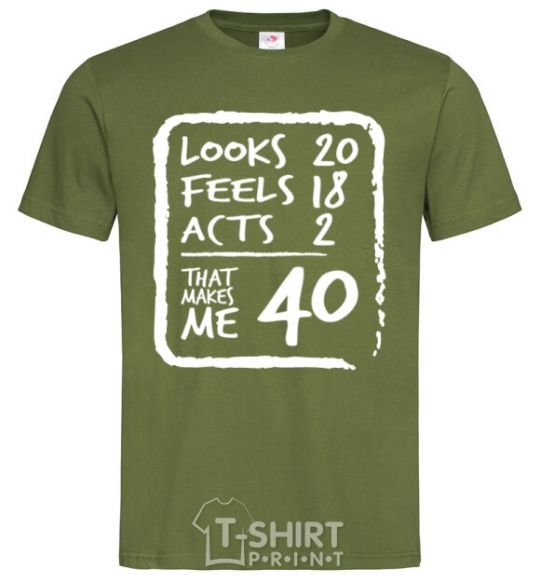 Men's T-Shirt That makes me 40 millennial-khaki фото