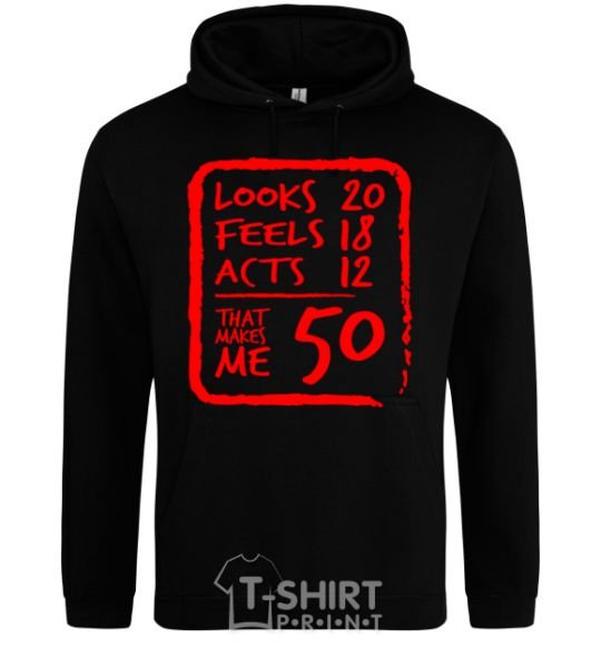 Men`s hoodie That makes me 50 black фото