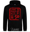 Men`s hoodie That makes me 50 black фото